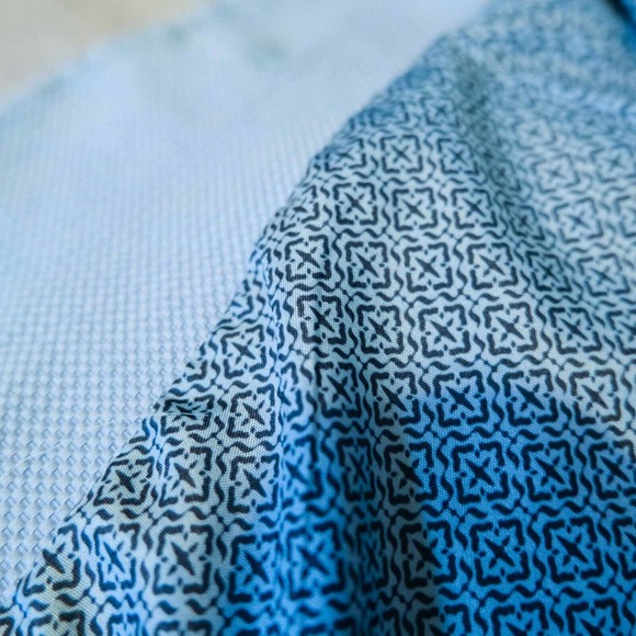 The Limited Womens Blazer Jacket Medium Blue Pattern Lined Career Girlboss - Picture 7 of 14